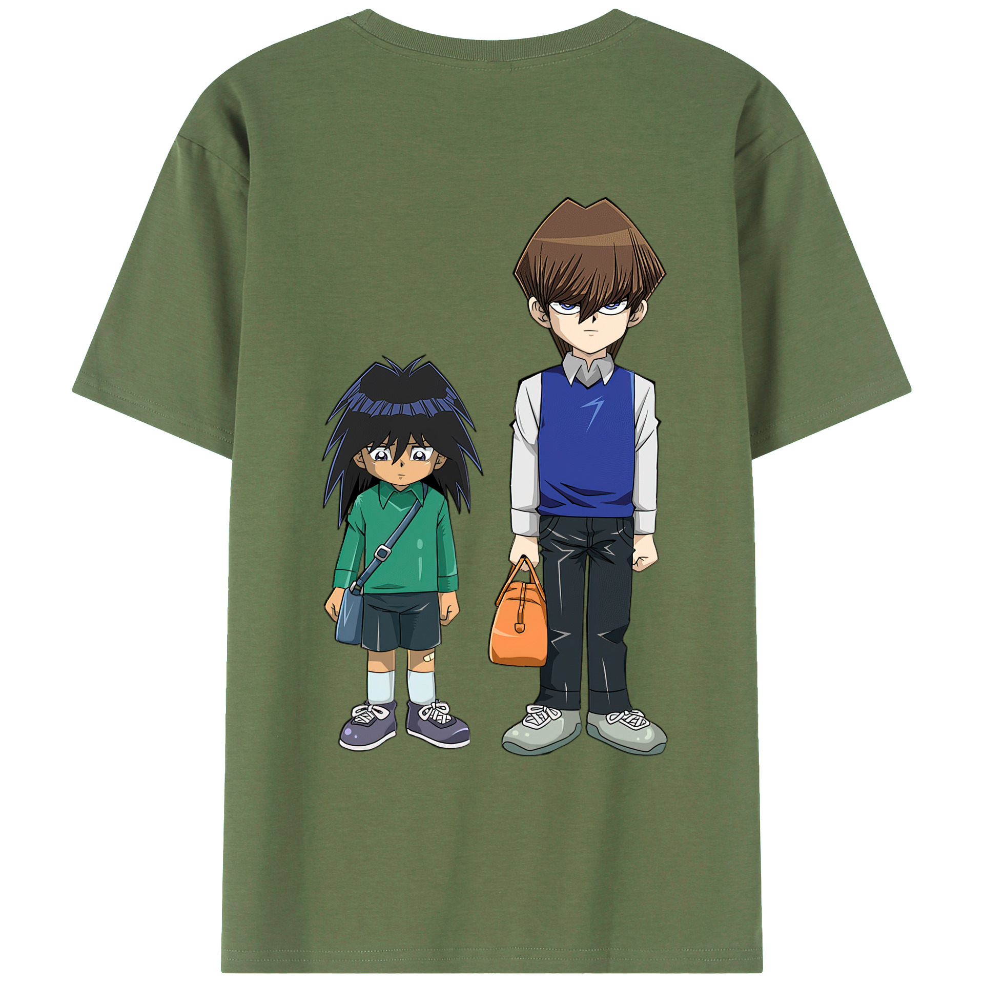 （画像用） 遊☆戯☆王 Yu-Gi-Oh! 綿100％ メンズ半袖Tシャツ（バックプリント） 通気性